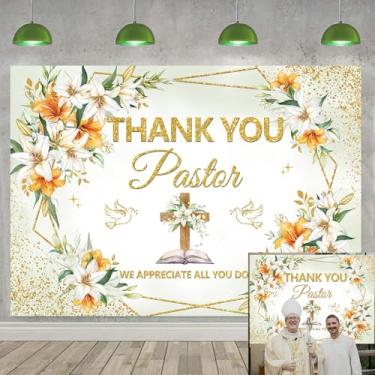 Imagem de Pastor Appreciation Week Pano de fundo para fotografia de agradecimento, pastor, eventos da igreja, celebrações religiosas, decorações de festa, adereços para cabine de fotos (208,3 x 149,9 cm)