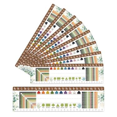 Imagem de SICOHOME Etiquetas de nome de plantas para mesas de sala de aula - 36 peças quadro-negro brilhantes placas de nome de estudante para crianças