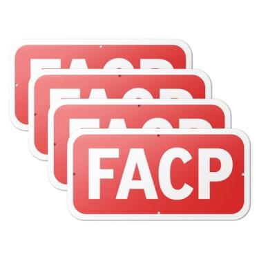 Imagem de 101SIGNCITY (Pacote com 4) Placa FACP de 30,5 cm x 15,2 cm – Painel de controle de alarme de incêndio | Alumínio laminado de 40 Mil | Proteção UV, resistente à água e poeira | Cantos arredondados |