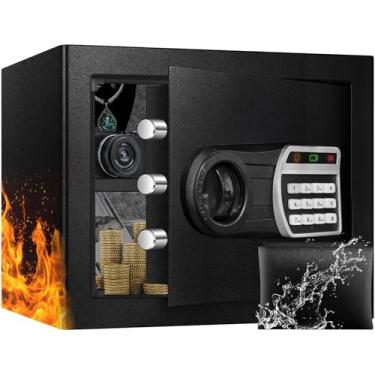 Imagem de ToruKeep SAFE1.6 Cofre Cuft, cofres domésticos com bolsa impermeável à prova de fogo, caixa de segurança antirroubo com teclado digital, sistema de alerta inteligente, chaves sobressalentes