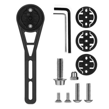 Imagem de SPYMINNPOO Montagem da Luz de Bicicleta, Montagem de Extensão do Guidão para Computador de Bicicleta e Câmera de Ação Com Base Ajustável (Alça integrada preto)