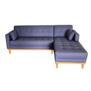 Imagem de Sofá Chaise Gianni Lado Direito Base Madeira Tecido Acquablock 220x160