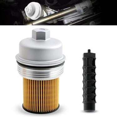 Imagem de 55593189 55353325 Tampa da carcaça do filtro de óleo de alumínio serve para Chevrolet Cruze, Sonic, Trax, Aveo & Buick Encore e Pontiac G3, Wave & Saturn Astra e Suzuki Swift...