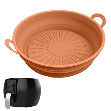Imagem de Cesta Air Fryer Silicone,Forros Reutilizáveis 8,5 polegadas para Cesta Air Fryer | Forros Airfryer multifuncionais para grelhar, assar, cozinhar, resistente ao calor e