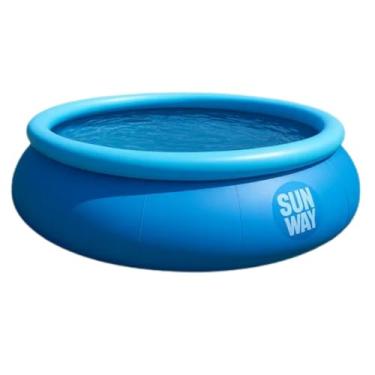 Imagem de Piscina Redonda Borda Inflável 1000 Litros Adulto e Infantil 168x51cm