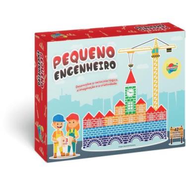 Imagem de Brinquedo Pedagogico Madeira Pequeno Engenheiro 42PCS - Aquarela Brinq