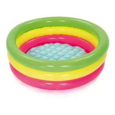 Imagem de Banheira Piscina Inflável Infantil Bebe Criança Com Gomos No Fundo 41 