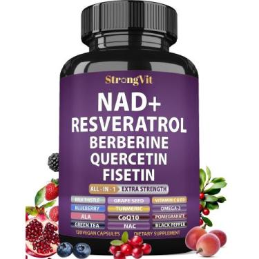 Imagem de Suplemento StrongVit NAD Resveratrol com berberina, quercetina