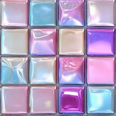Imagem de HOMETITUTE 10 peças 30 x 30,5 cm iridescente roxo azul rosa espelhado, azulejos de piso, descasque e cole e cole adesivos removíveis de vinil faça-você-mesmo para cozinha, banheiro, sala de estar