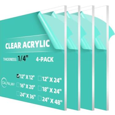 Imagem de Folha de acrílico CALPALMY Clear 30x30cm com 6 mm de espessura (pacote
