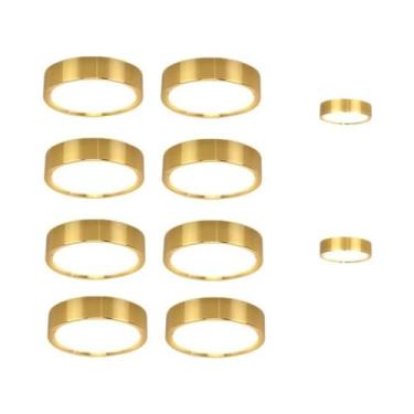 Imagem de Luz De Teto LED Dimerizável Dourada 5W-25W Para Sala De Estar Cozinha 