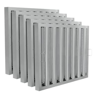 Imagem de Filtro de exaustor de cozinha comercial de aço inoxidável, filtro de graxa para exaustores de restaurante, listado UL/NSF, 49,5 cm L x 61 cm A 7 filtros de exaustor (pacote com 5)
