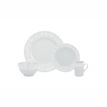 Imagem de Serviço de 24 Peças com Bowl e Caneca em Porcelana, Decoração Noiva, Porcelana Schmidt