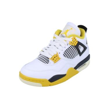 Imagem de Tênis feminino retrô Air Jordan 4, Branco/enxofre vívido/antracite/leite de coco, 39