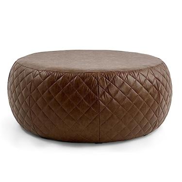 Imagem de Puff Golf grande facto conhaque matelassê