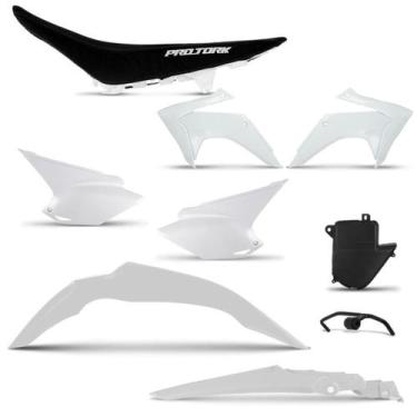 Imagem de Kit Plástico Crf 230 2015 Com Banco - Pro tork, BRANCO, Único