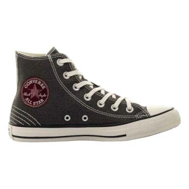 Imagem de Tênis Converse All Star Casual Hi | Cano Médio, Casual, Dia a dia, Moda, Original. (Cinza Escuro, BR, Adulto, Numérico, 35)