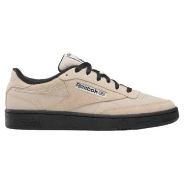 Imagem de Reebok Tênis unissex de cano baixo, preto e branco, tamanho 42