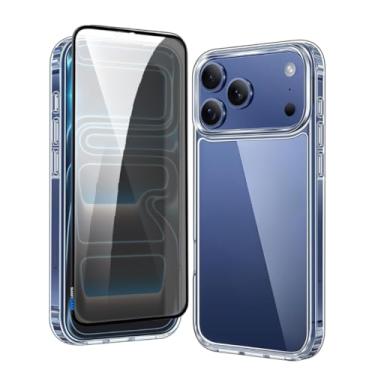 Imagem de Capa Capinha Clear Case Transparente Resistente a Risco e Anti Impacto [Anti-amarelamento] + Película 3d Privacidade Anti Spy Para iPhone (iPhone 17 Pro Max)