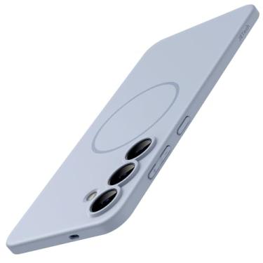 Imagem de JETech Capa Magnética Fina para Samsung Galaxy S25 FE, Compatível com MagSafe, Proteção Total da Lente da Câmera, Case de Celular Acabamento Fosco Minimalista Ultrafina e Leve (Azul Gelo)