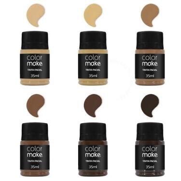 Imagem de 6 Tintas Facial Skin Colors 35ml Colormake Todas os Tons Maquiagem Art