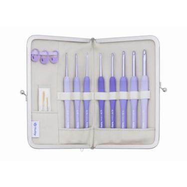 Imagem de Tulip Tulip Agulhas de tricô ETIMO Murasaki Conjunto de crochê com aderência acolchoada TEM-001