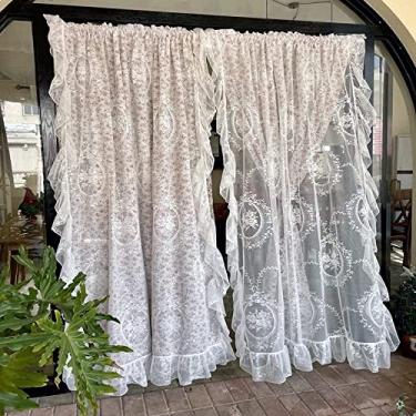 Imagem de LIFOND Cortina curta de cozinha cortina blackout de camada dupla e cortinas com isolamento térmico - para varanda, sala de jantar, quarto, cortina de porta, cortina de cozinha sombreada, 1 cortina de