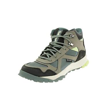 Imagem de Timberland Lincoln Peak Botas de caminhada femininas Botas de caminhada TB 0A5PPB 015, Md Grey Lthr W Grn, 36 EU Weit