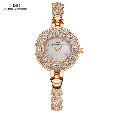 Imagem de Relógio De Quartzo Feminino Ibso S9296 à Prova D'água Ouro