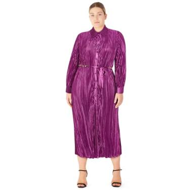 Imagem de City Chic Vestido feminino plus size para coquetel - Amirah Maxi, Magenta, 52