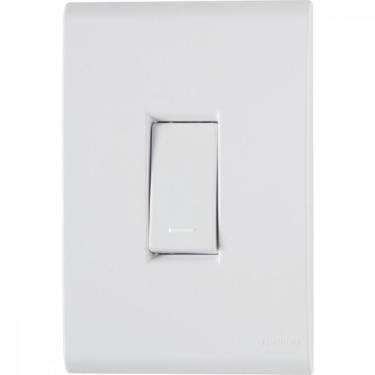 Imagem de Conjunto 4X2 Com 1 Interruptor Simples Liz 10 A 250 V Branco