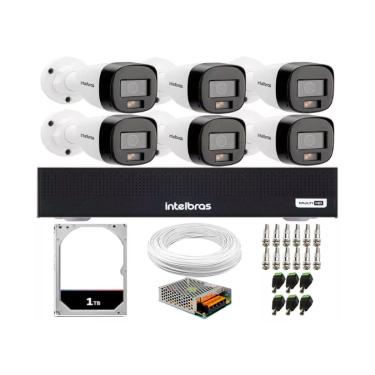 Imagem de Kit 6 Câmeras VHD 1220 B Full Color Full HD 1080p + Gravador MHDX Multi Hd 8 Canais + HD 1TB