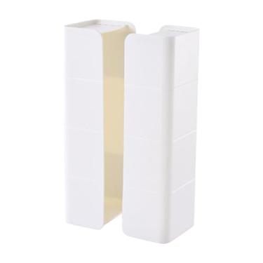 Imagem de Generic Porta-lenços e suporte para papel-toalha, multifuncional, removível, com dispensador de luvas e suporte para lenços umedecidos para secadora, ideal, Branco