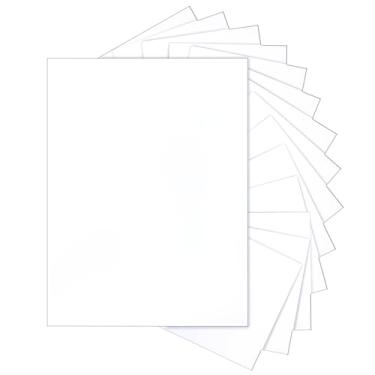 Imagem de Silunkia 300 folhas de cartolina branca, papel para impressora de 21 x 27 cm, papel de certificado branco pesado de 34 kg para fazer cartões faça-você-mesmo, cartões comemorativos, convites de
