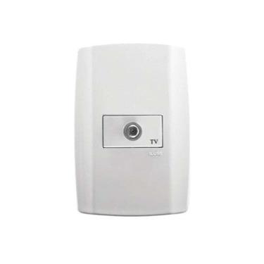 Imagem de Tomada Coaxial Tv/vídeo Slim Para Cabos Rg6 E Rg59 - Conjunto Ilumi