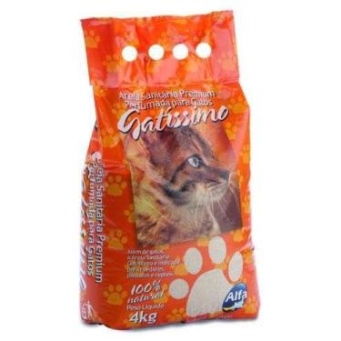Imagem de Areia Sanitária Para Gatos Perfumada Gatíssimo 4kg - 5 Pctes - Alfapet