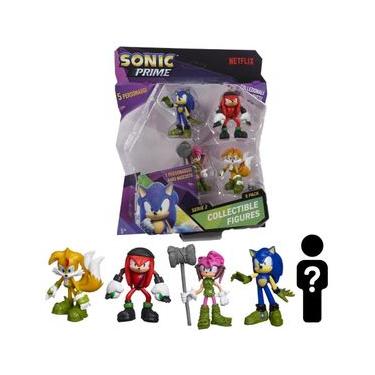 Imagem de Kit 5 Bonecos Col 6,5cm Sonic, Knucks, Thorn Rose e Tails