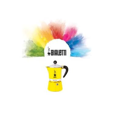 Imagem de Cafeteira Italiana Rainbow Amarela Bialetti 3 Xícaras