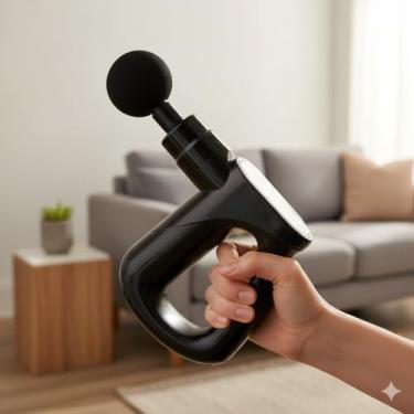 Imagem de Massageador Corporal Pistola Recarregável Alívio de Dores Terapia Portátil