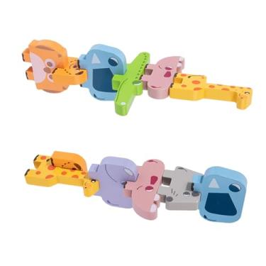 Imagem de Generic Blocos de Animais de Madeira Empilhando Brinquedos Jogo de Equilíbrio Educacional para Crianças Animais Aprendendo Conjunto de Desenvolvimento