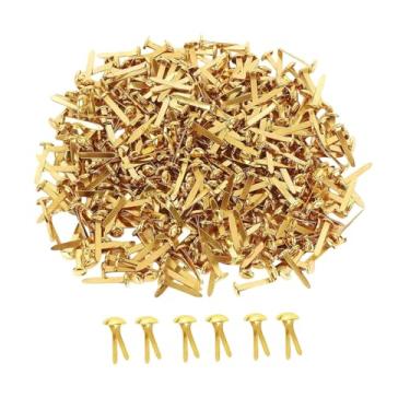 Imagem de KiBcsLic 300 peças de prendedores de papel, tachinhas de 4,5 x 8 mm, mini pinos de pressão para artesanato, confecção de cartões e trabalhos manuais.