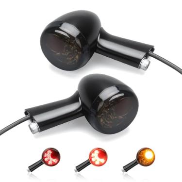 Imagem de VG MOTO Bullet Front Rear LED seta adequado para motocicleta Harley - Preto MLI03073BK