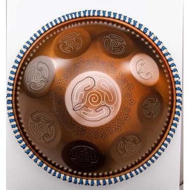 Imagem de ArtQuint Tambor universal de aço para pendurar tambores de chuva 440Hz instrumento de percussão 9 notas tambor de aço premium dourado Ravvast Orion Frogdrum