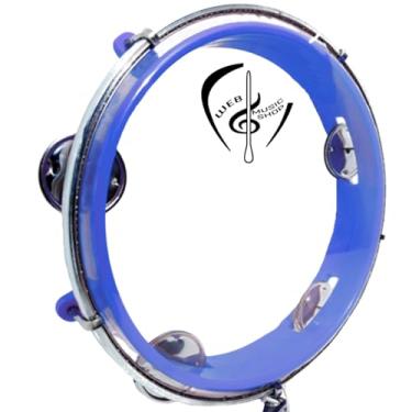Imagem de Pandeiro Infantil Junior 8 Polegadas Pele Cristal Web Music Shop (AZUL)