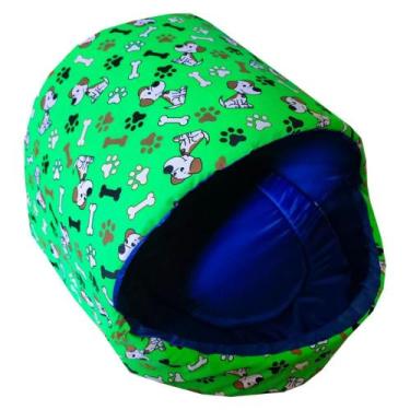 Imagem de Cama Caminha Para Cachorro e Gatos Iglu Nylon Grande - EF Pet, Verde