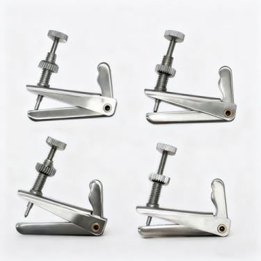 Imagem de Conjunto de 4 afinadores finos de violoncelo premium – Afinadores de liga de zinco resistente para violoncelos de tamanho 2/4 e 1/4. Possui ajuste de microprecisão, botões antiderrapantes e ajuste