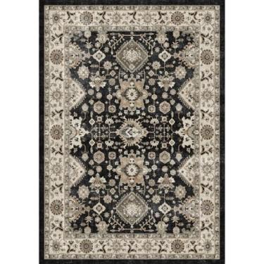 Imagem de TOPRUUG Tapete preto lavável 15 x 15 cm - Tapete ultra macio para sala de estar sob o sofá, tapetes antiderrapantes para quarto e sala de jantar - Tapetes antiderrapantes e resistentes a manchas para