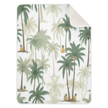 Imagem de Qilmy Cobertor de bebê com estampa de verão 76 x 101 cm, cobertor infantil de algodão macio para meninos e meninas, cobertor leve e quente para bebês e bebês recém-nascidos