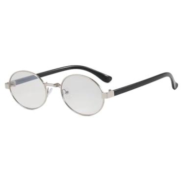 Imagem de VFDHN Óculos de Sol com Armação Retrô Unissex em Metal, Moda UV400 (TYJ336-6)