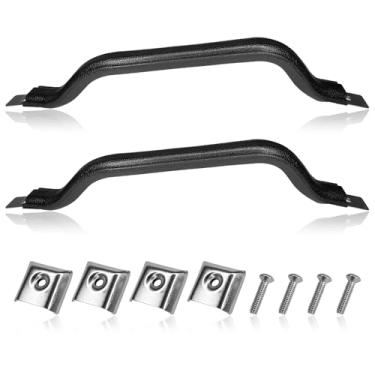 Imagem de JYIS 2 peças 55009801K Kit de alça de puxador de porta interior, kit de alça de porta compatível com Wrangler YJ 1987-1995, preto dianteiro esquerdo e substituição do lado do passageiro direito